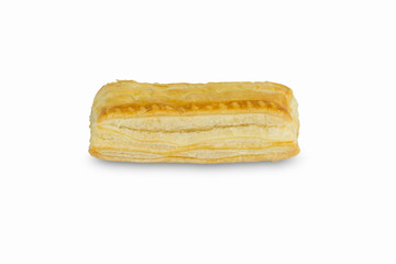 Coconut pie isolated on white background