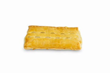 Coconut pie isolated on white background