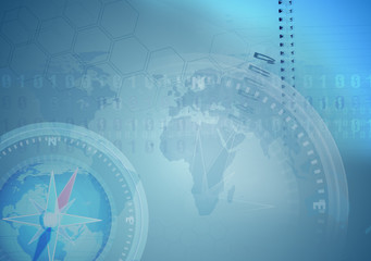 Abstract blue and white background