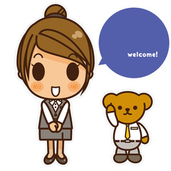 オンナノコ 制服ベスト(グレー) ご挨拶