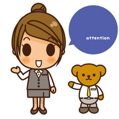 オンナノコ 制服ベスト(グレー) 右手