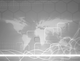 world map technology-style