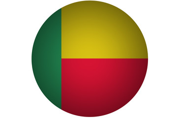 Fototapeta premium 3D Benin flag,Benin national flag illustration symbol.