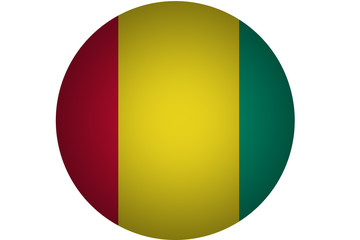 3D Guinea flag ,Guinea national flag illustration symbol.