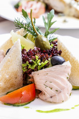 Lunch dish Salmon appetizer