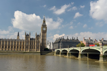 Fototapeta na wymiar Westminster Bridge and Big Ben, London