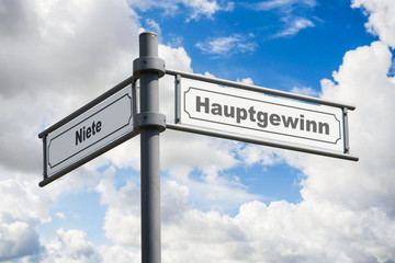 Schild 162 - Hauptgewinn