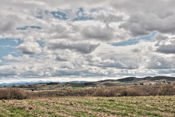 Champs cultivés dans le Razès,Languedoc