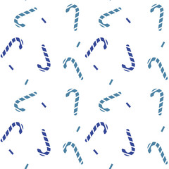 blue candy cane seamless pattern