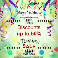 Merry Christmas and Happy New Year card.