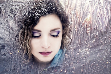 Snow queen, woman winter