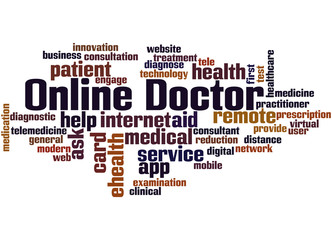 Online Doctor, word cloud concept 2