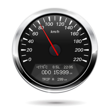 Speedometer. Kilometers per hour