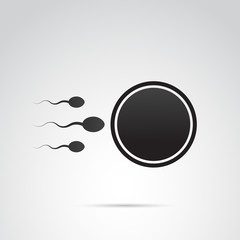 Sperm vector icon.
