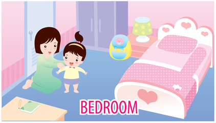 Vector illustration of Bedroom