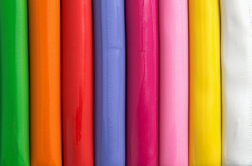 line of plasticine in colorful for background