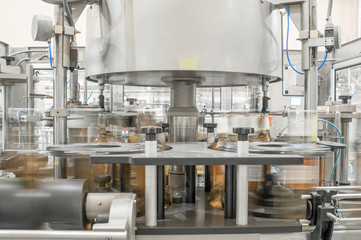 factory shop for the production of glass bottles and beverage