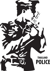 Vector illustration of Thailand police