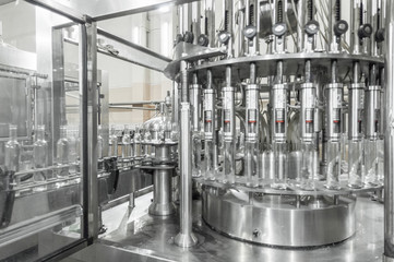 factory shop for the production of glass bottles and beverage