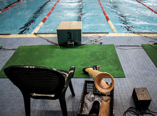 swimming with disabilities artificial leg