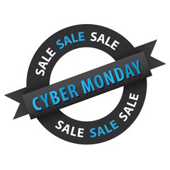 "CYBER MONDAY SALE" vector stamp