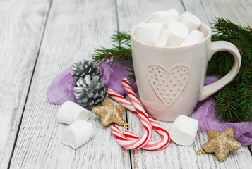 cup of cocoa with marshmallows