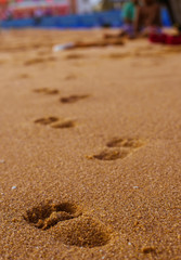 footprints on sand