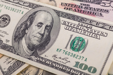 Obraz na płótnie Canvas Money American dollar bills