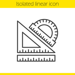 School rulers linear icon