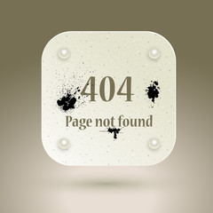 404 Error file not found on website page. Vector illustration.
