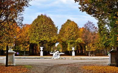 Naklejka premium Park pałacowy Schönbrunn