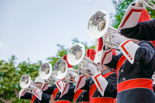 Concert band or windband performing during event..