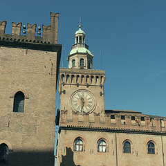 Fototapeta na wymiar Das Rathaus, Palazzo D' Accursio in Bologna