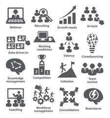 Business management icons. Pack 30.