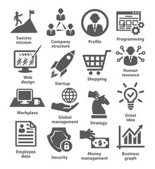 Business management icons. Pack 29.