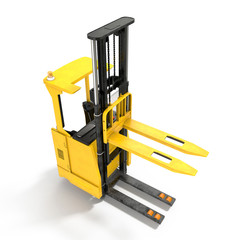 Angle from up Rider Stacker on white. 3D illustration