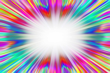 Colorful starburst explosion