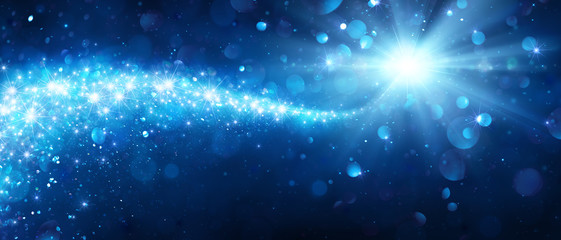 Magic Christmas Star With Shiny Trail   © Romolo Tavani