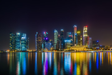  Singapore financial district skyline