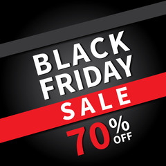 Black friday sale banner design template background.