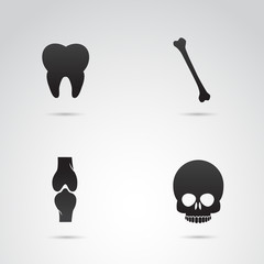 Bones and skull vector art.