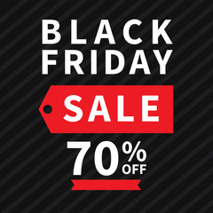 Black friday sale banner design template background.