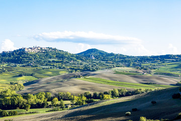 Landscape of Crete Senesi in Tuscany