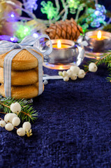 Christmas cookies with festive decoration