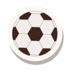 soccer ball icon over white background. toys kids design. vector illustration