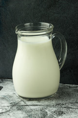 Milk in Glass Jug