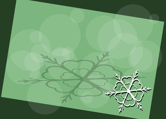 Frame with snowflake in the corner