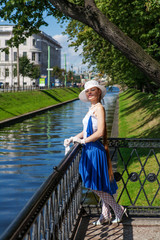 Young lady walking