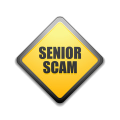 Senior Scam hazard sign illustration