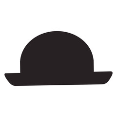 classic men hat accessory icon over white background. vector illustration